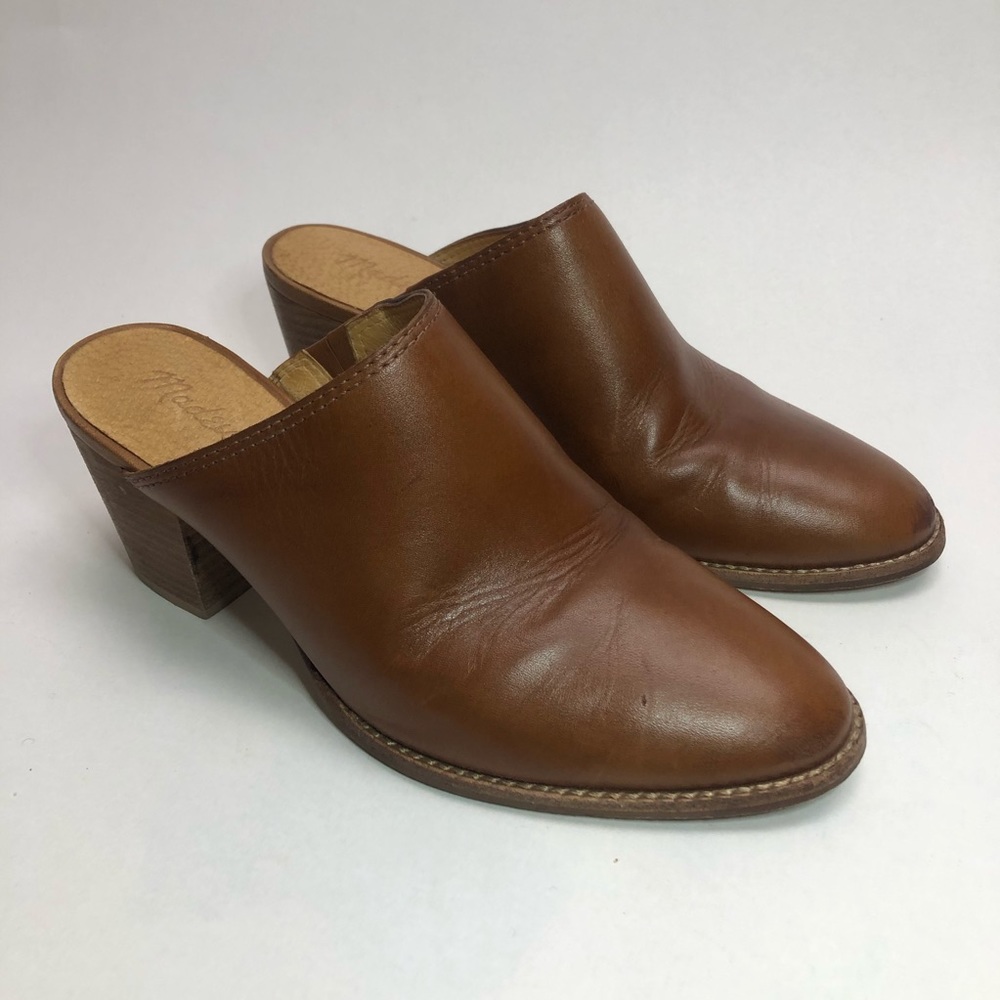 Madewell Harper Leather Mules Heels Shoes  6